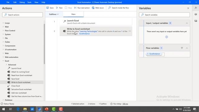 Power Automate Desktop || Module 4 : Excel Automation - 2 ( Write to Excel Worksheet) смотреть онлайн