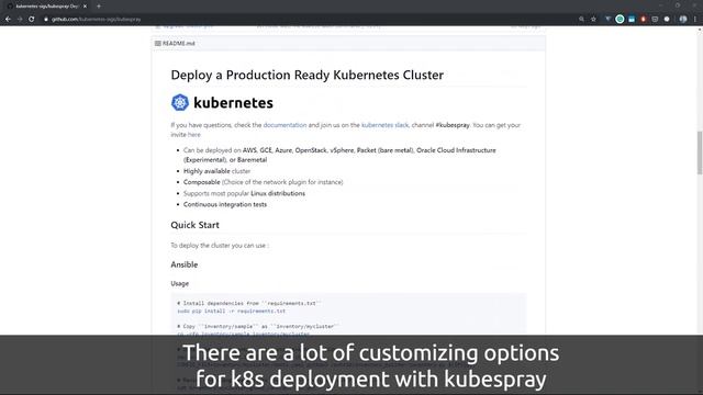 Installing Kubernetes with Kubespray on AWS смотреть онлайн