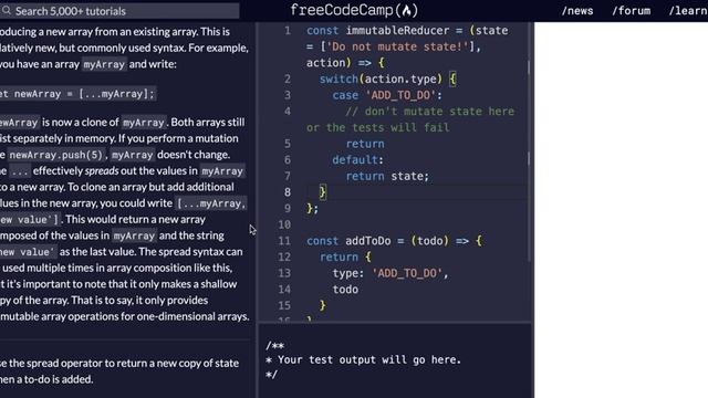 Free Code Camp - Use A Spread Operator On Arrays - SOLUTION !!! смотреть онлайн
