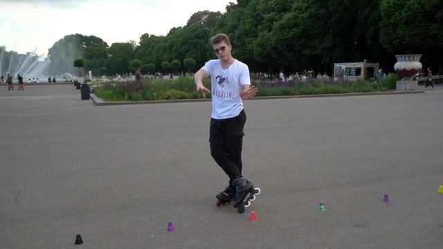 Слаломная связка #2 | Школа роликов RollerLine Роллерлайн в Москве смотреть онлайн