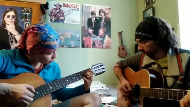 Кубинский танец на гитаре. Дуэт смотреть онлайн