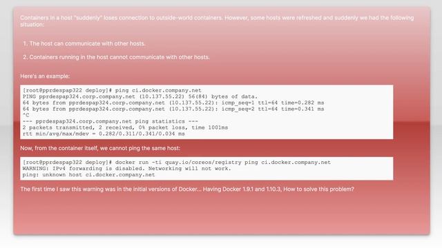 Docker Networking Disabled: WARNING: IPv4 forwarding is disabled. Networking will not work смотреть онлайн