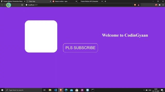 How to add Animation using Framer Motion in ReactJS | ReactJS Tutorial in Hindi смотреть онлайн