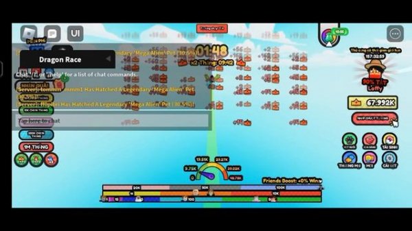 ?Roblox script hack?|?dragon race?|Script made by Tora IsMe|Mobile/PC|Lion Kc Lee