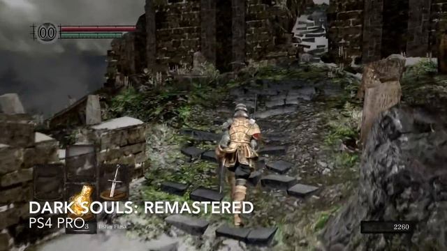 Dark Souls: Remastered Gameplay Comparison PS4 Pro vs PS3 смотреть онлайн