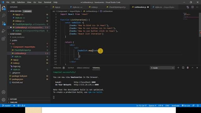 iterate list in react js | list iteration in react | use list in react смотреть онлайн