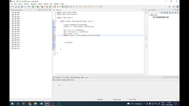 Gasto de Combustível (URI 1017) - Exercício resolvido Java - Beecrowd смотреть онлайн