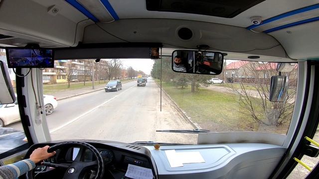 Вид из кабины водителя автобуса. Маршрут 24А. смотреть онлайн