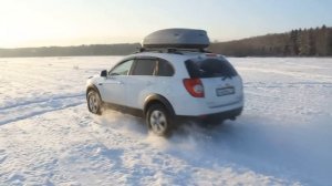 Chevrolet Captiva по снежным полям подмосковья