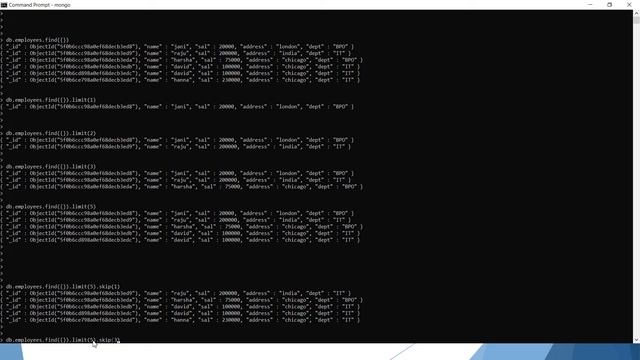 30 MongoDB Skip method смотреть онлайн