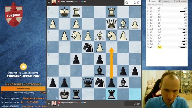 ТИТУЛЬНЫЙ ВТОРНИК & Сергей Жигалко! 3+1! Шахматы. На Chess.com & Lichess.org смотреть онлайн