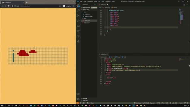Making a drawing with a single div | HTML and Scss | Speed Code смотреть онлайн