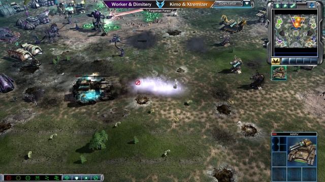 C&C3: Kane's Wrath 2vs2- Worker^^ (ZCM) & Dimitery (MoK) vs. Kimosabe (ZCM) & Xtremizer (ST) смотреть онлайн