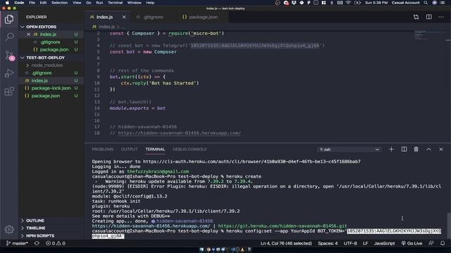 Deploy Telegram Bot to Heroku For Free | Telegram Bot Development | Part 5 смотреть онлайн