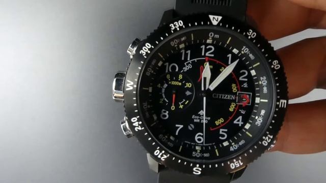 Citizen Promaster Altichron Eco Drive Radio Controlled Altimeter/Compass BN4044-15E смотреть онлайн