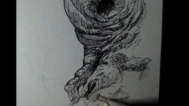 Toned Paper Pen & Ink Sketch смотреть онлайн