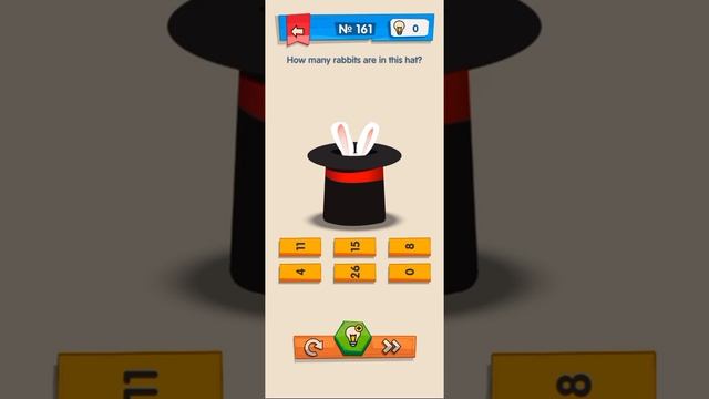 IQ Boost Game ! How Many Rabbits? Are In The Hat ? ( Level 161 ) #shorts смотреть онлайн