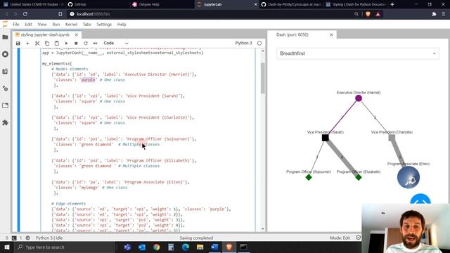 Dash Cytoscape - Styling смотреть онлайн