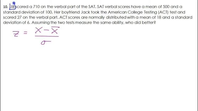 Test D #10 Using Z Scores to Compare Values смотреть онлайн