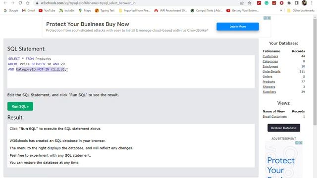 CLASS 18. SQL BETWEEN OPERATOR BY SANDEEP DALAL CSE | FROM W3SCHOOLS.COM | TUTORIAL FOR BEGINNER смотреть онлайн