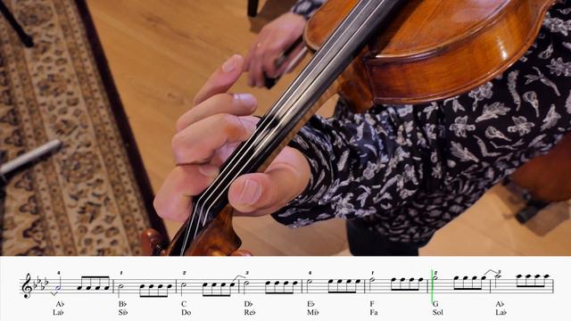 Violin A♭ Major scale, Fast play through (♩ = 120) STUDENT смотреть онлайн