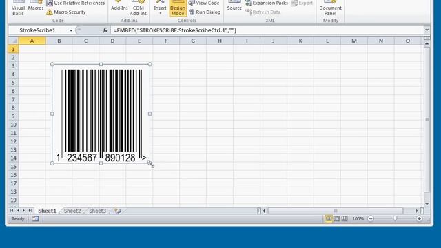 How to create QR Code from a text file in Excel 2010 смотреть онлайн