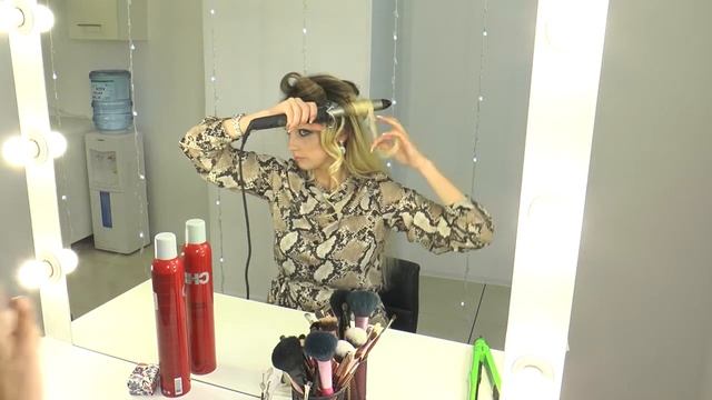 Укладка как на браш при помощи плойки