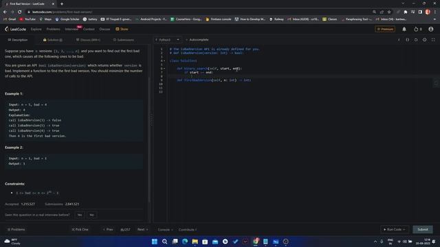 278. First Bad Version || Python || LeetCode смотреть онлайн
