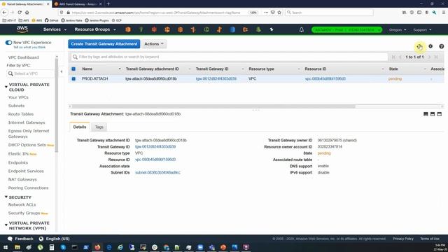 AWS - Transit Gateway для соединения VPC в Нескольких AWS Аккаунтах через Resource Access Manager смотреть онлайн