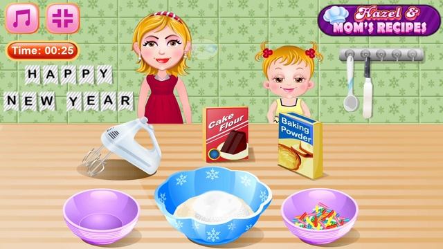 Baby Hazel Mom's Recipes New Year Confetti Cake #488 смотреть онлайн