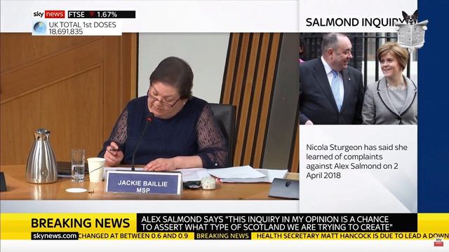 Alex Salmond Inquiry - Jackie Baillie questions - 26/2/21 смотреть онлайн
