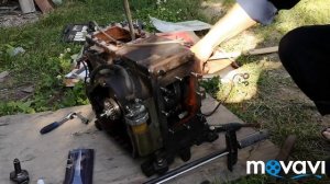 ремонт китайского ременного минитрактора Кентавр т 18д двигатель r195.mp4