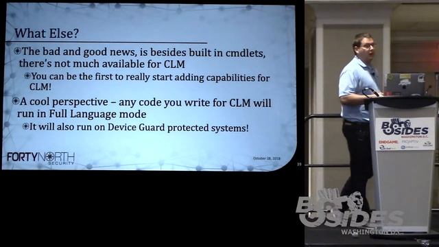 BSides DC 2018 - Isolated to Constrained Language Mode - Living within the Confines смотреть онлайн