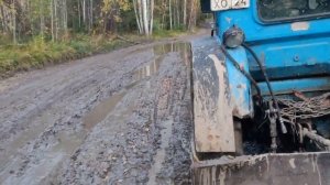 На тракторе Т-40 по таёжной дороге.