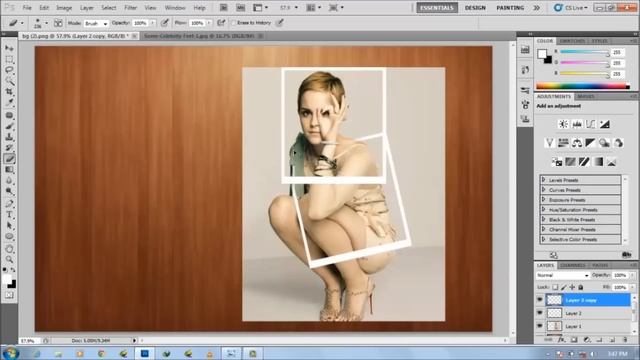 How to make PHOTO COLLAGE in Photoshop CS6, CS5 | Christmas Photoshop Collage Making смотреть онлайн