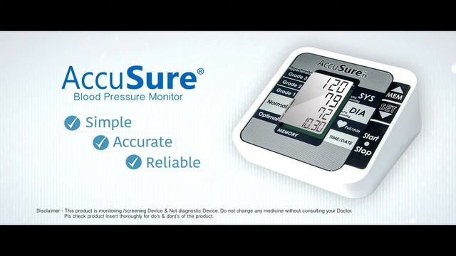 Accusure Digital BP Monitor | TVC 10 Sec смотреть онлайн