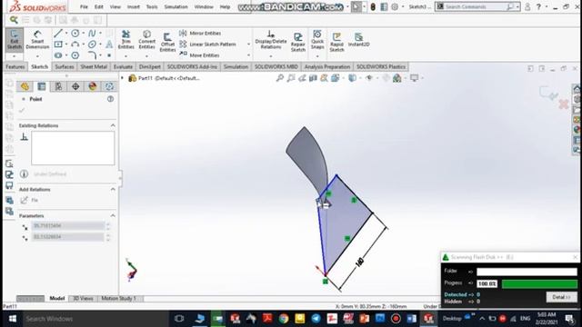 SolidWorks tutorial how to sketch and assemble jet engine part :-1. Propeller смотреть онлайн