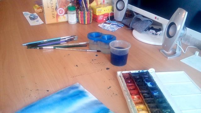 Рисуем акварелью Северное сияние! #Рисование_для_всех, #DrawingForYou, #живопись, #акварель. смотреть онлайн