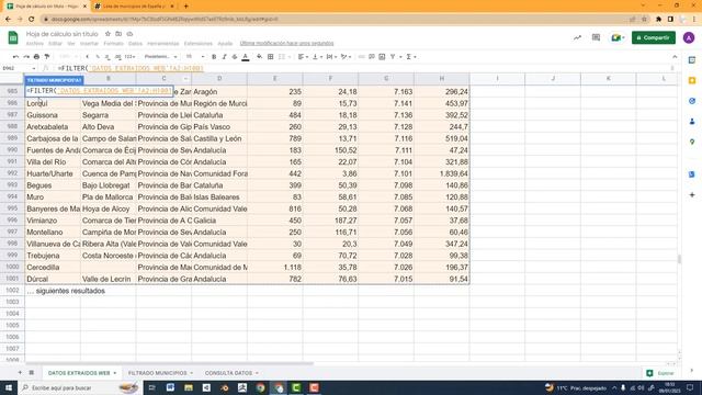 Practica Excel 7 - Desplegables, BUSCARV, FILTRAR, IMPORTHTML смотреть онлайн