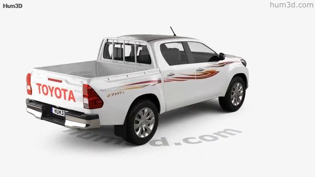 Toyota Hilux Double Cab GLX 2015 3D model by Hum3D.com смотреть онлайн