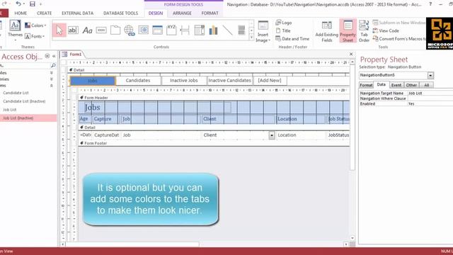MS Office Access - Navigation Control смотреть онлайн