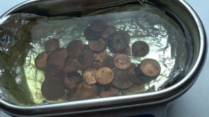 Чистка серебра, монет в ультразвуковой ванне