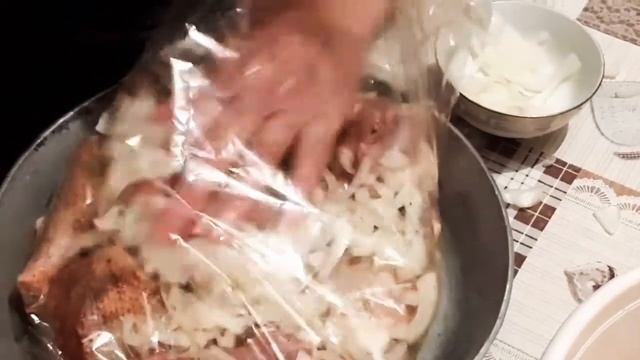 Домашняя курица в рукаве!