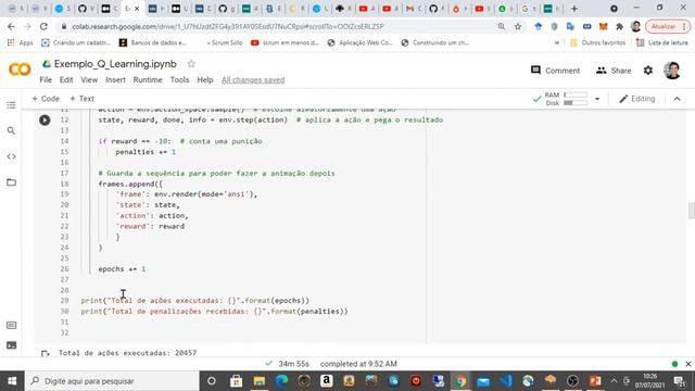 Aula 15 Aprendizagem por Reforço (implementação Python usando o Gym) (parte 2) смотреть онлайн