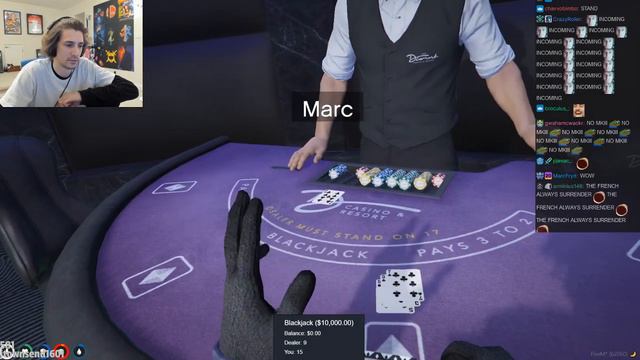 XQC LOSE ALL HIS MONEY AT THE CASINO - GTA 5 ROLEPLAY (with chat) смотреть онлайн