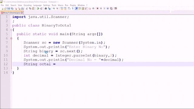 Program for Binary To Octal Conversion смотреть онлайн