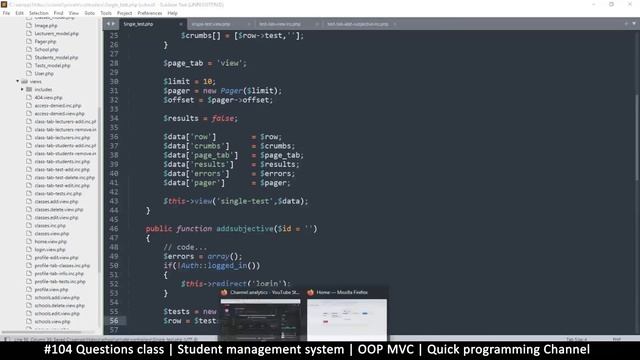 #104 Questions class | Student management system in PHP | OOP MVC | Quick programming tutorial смотреть онлайн