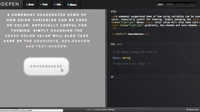 Theming With Sass and Compass CodePen смотреть онлайн