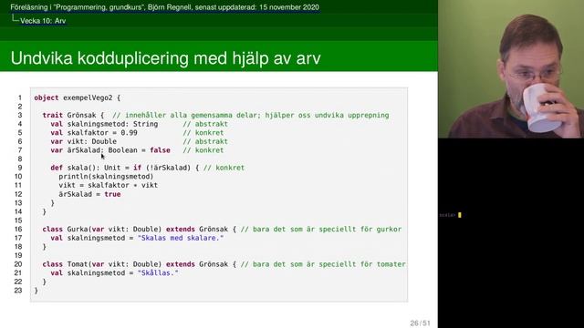 Programmering, vecka 10 del 2: arv, överskuggning смотреть онлайн