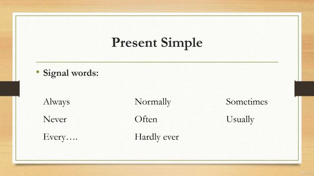 English Grammar \ The 12 Tenses : Signal words смотреть онлайн
